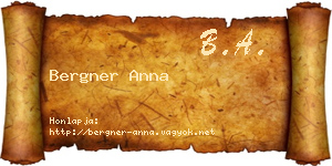 Bergner Anna névjegykártya